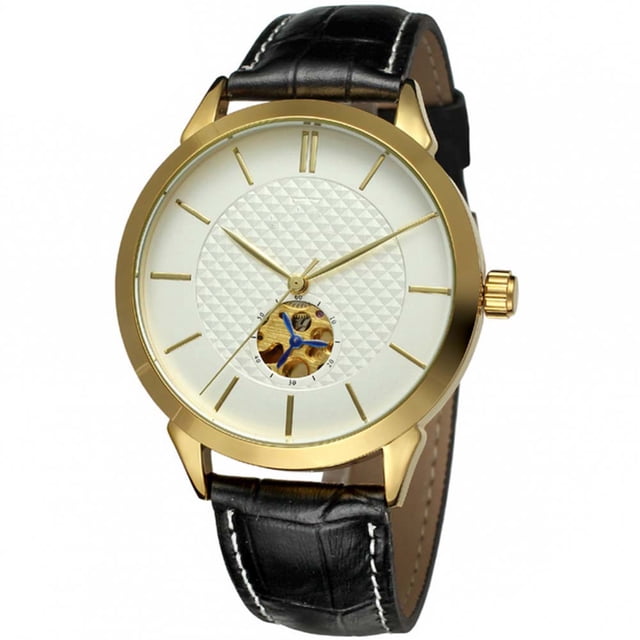 Reloj de Pulsera Automático Masculino FORSINING Analógico Negro Dorado