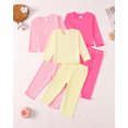 thumbnail image 5 of 18 Months Baby Girls Clothes 24 Months Girls 3 Pack Fall Winter Outfits Set Toddler Girl Long Sleeve Top Pants 6PCS Clothing Set Yellow, 5 of 6