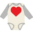 thumbnail image 3 of Inktastic Red Heart Boys or Girls Long Sleeve Baby Bodysuit, 3 of 5