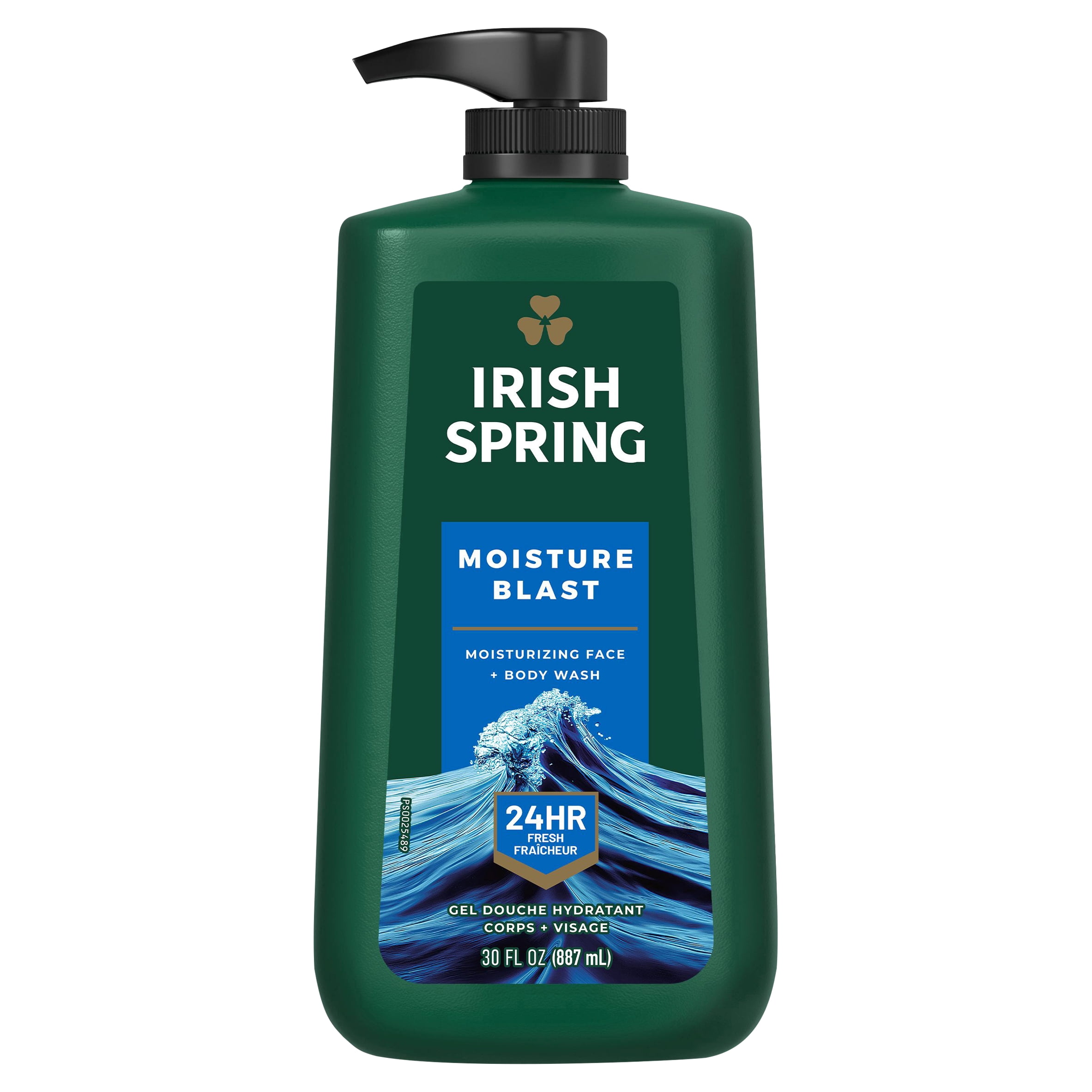 Irish Spring Body Wash for Men, Moisture Blast Body Wash Pump, 30 Oz