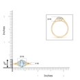 thumbnail image 5 of ANGARA Natural 1 ct Aquamarine with Diamond Collar Engagement Ring in 14K Yellow Gold for Women (Size-8x6mm) | March Birthstone, Anniversary, Jewelry Gift for Women | Natural Aquamarine Ring, 5 of 10