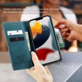 thumbnail image 2 of CaseMe for iPhone 15 Pro, Wallet Case Soft PU Leather Flip Case Magnetic Stand Flip Protective Cover Leather Case with ID & Credit Card Slots Holder Case-Cyan, 2 of 8