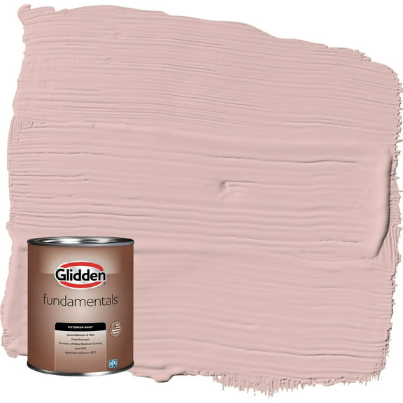 Glidden Fundamentals Strawflower / Pink Semi-Gloss Exterior Paint, 1 Quart
