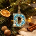thumbnail image 4 of AZXY Christmas Ocean Themed Letter Acrylic Hanging Ornament, Seaside Snowflake Alphabet Pendant, Home Christmas Decorations, Personalized Holiday Keepsake for Xmas Tree Wreath Window, D, 4 of 7
