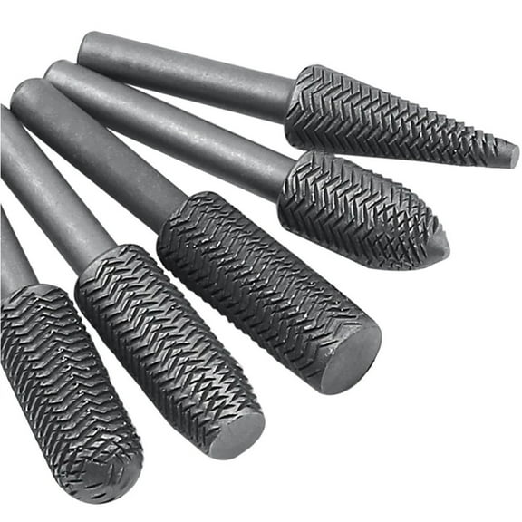 5Pc 59Mm Rotary Rasp File Steel File Router Grinding Burr 6Mm Shank Grinding Tool For Metal Engraving Derusting Deburring Ream Smile Home