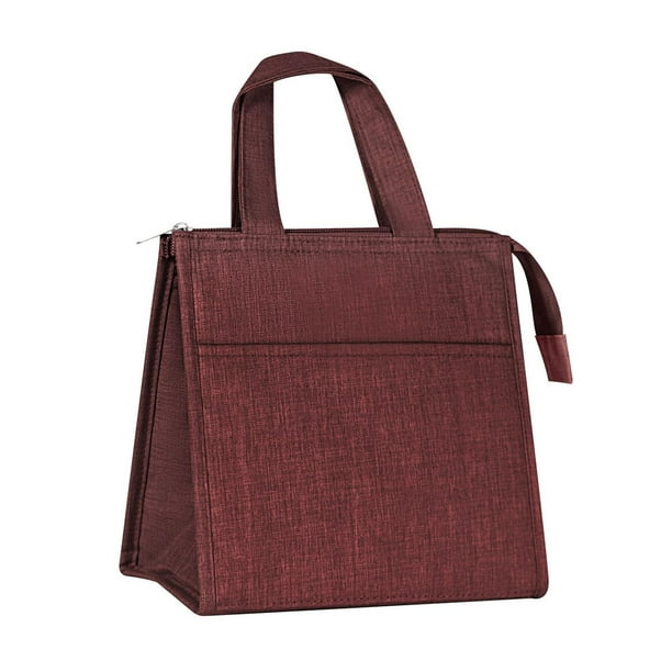 Lonchera con interior metalizado-Saanvi rojo 21.7 x 21.5 x 13.6