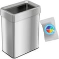 thumbnail image 1 of iTouchless Poubelles à Dessus Ouvert avec Filtre Anti-Odeurs AbsorbX, Acier Inoxydable, Rectangulaire 18 Gallons, 1 of 5