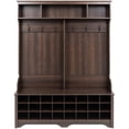 thumbnail image 3 of Wright Home Engineered Wood 60" Hall Tree with 24 Cubbies in Espresso, 3 of 6