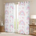 thumbnail image 2 of Manfei Cartoon bohemian Rainbow Black Out Curtains,Clouds Stars Pattern Curtains Pack of 2 (42x63 Each),Pink White Blue Bedroom Curtains For Girls Teens,Luxury Bedroom Decor, 2 of 6