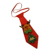 Yhmxh 2pcs Christmas Ties for Kids Cute Funny Holiday Neckties Christmas Tree Santa Claus Snowman Elk Ties Clothing Accessories for Men Kids Xmas Winter Holiday Parties Festival Gifts