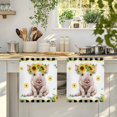 thumbnail image 4 of Sunflower Pig Kitchen Towels Set of 2, Summer Eucalyptus Black Buffalo Plaid Absorbent Dish Towels for Kitchen, Microfiber Hand Towel, Quick Drying Tea Towel for Cleaning Decorative Dishcloths, 4 of 7