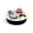 Black-white, variant on Round Serving Tray Black-gray 4-cup Couch Bedside Drink and Remote Holder