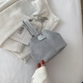 thumbnail image 3 of Bolsa bandolera de mujer con diamantes de imitación, cadena de diamantes, de mano con cierre de hombro (plata), 3 of 9