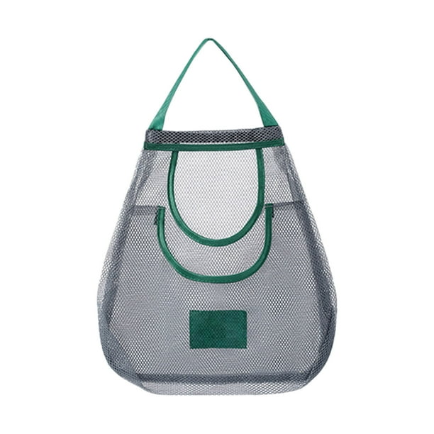 Bolsa de almacenamiento para cocina. Bolsas de malla huecas y portátiles. Bolsas de malla reutilizables para colgar en la cocina