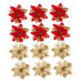 thumbnail image 4 of Kitandove Simulation Flower Decor 24Pcs Red Golden 13x5.1in Christmas Tree Decoration, 4 of 7