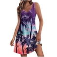 thumbnail image 1 of Baikeli Robe pour Offres du Jour Liquidation Femme Été Confort Mode Imprimé Poche Sans Manches Col en V Robe Robes pour Femme 2024 Décontracté, 1 of 6