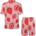 thumbnail image 4 of Sdmnsg-T Women Pajamas Shorts Sets Palm Trees Bananas PJs 2 Piece Button Down Shirt Lounge Pants Set, 4 of 8