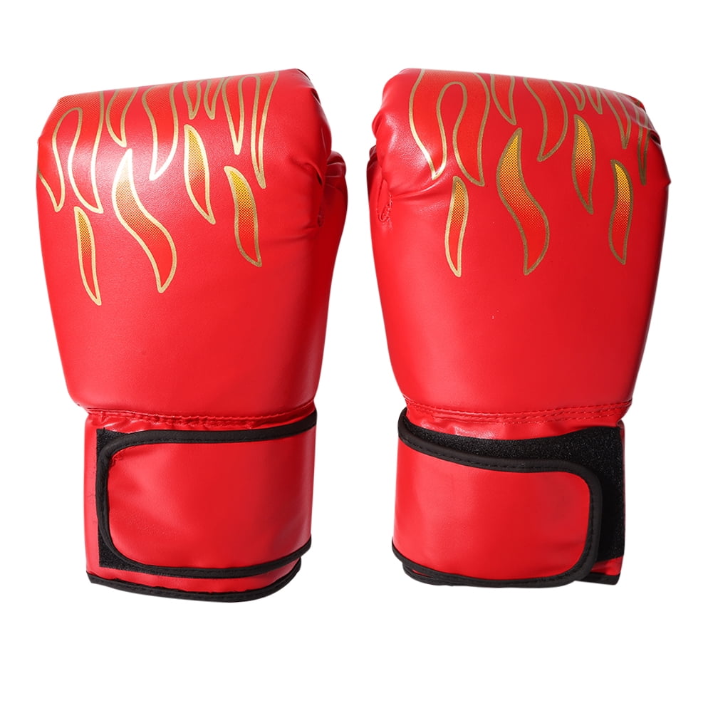 1 Pair of Adult Boxing Gloves Hand Protectors PU Fitness Training MMA Fight Red 