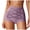Purple-w, variant on Women's High-Waist Seamless Tummy Control Shapewear Panty X-Back Design Firm Support M