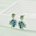thumbnail image 3 of S925 Sterling Silver hummingbird Earrings for Men and Women, Hypoallergenic Norse Style Circular Earrings, 3 of 4