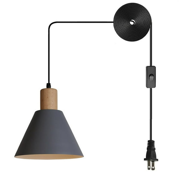 JLOWCO Led Hanging Lights with Plug in Cord,modern Pendant Lights Kitchen Island Lighting Gray Pendant Lighting for Kitchen Island (LED Bulb Include)