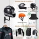thumbnail image 5 of Soporte para casco de motocicleta, soporte de pared para casco, percha con rotación de 180° y 2 ganchos para abrigos, gorras y accesorios de motocicleta (negro, 2 piezas), 5 of 5