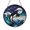 Acrylic 3.5 Inch, variant on Jumping Orca Whale Stained Glass Suncatcher, Night Ocean Storm Scene Window Hanging with Lightning Wildlife Art