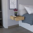 thumbnail image 4 of Milano Floating Nightstand, Wall-Mounted with Drawer Macadamia, 4 of 5