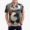 thumbnail image 1 of Fotbe Cartoon Pandas Basketball Camiseta Polo de Golf para Hombre con Estampado – Camisa Deportiva Transpirable con Cuello Abotonado-3X-Large, 1 of 6