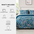 thumbnail image 3 of Mainstays All in One Reversible Comforter and Sheet Set, 7-Piece, King, Blue Floral, 3 of 13