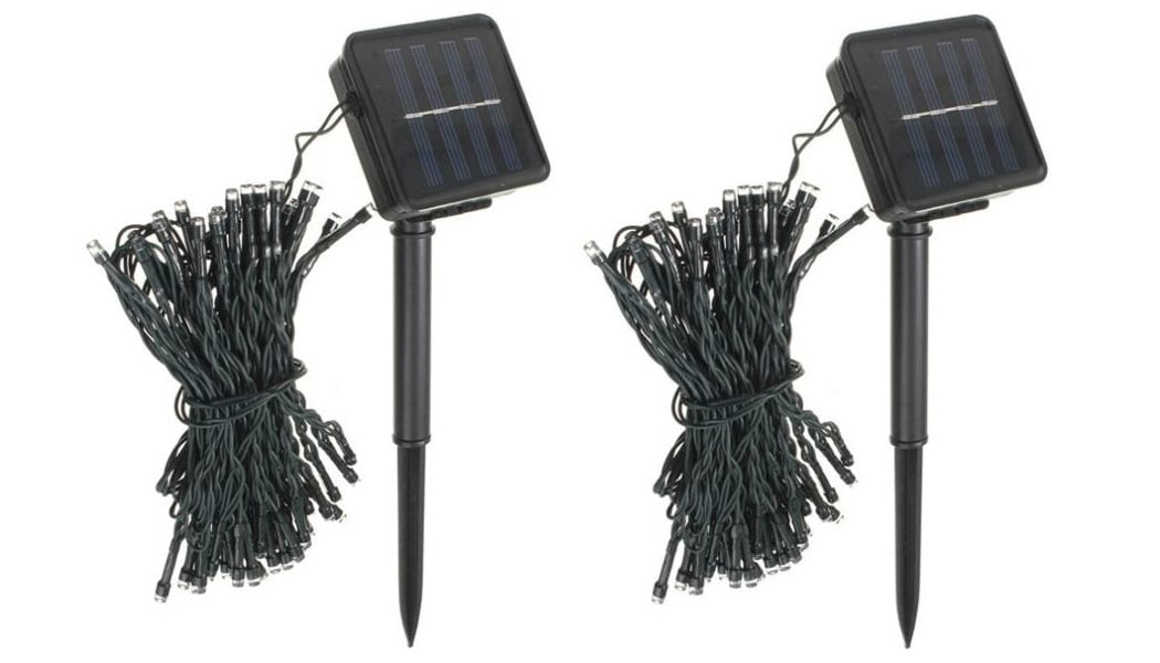 Pack of 2 100 LED Blue Outdoor Solar String lights for Garden Wedding
