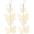 thumbnail image 1 of Pendientes de gancho de mariposa volador de filigrana delicados, disponibles en plata y oro brand modelStyleType, 1 of 2