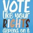 thumbnail image 3 of CafePress - VOTE Like Your Rights Depend On It T Shirt - Women's Traditional Fit Dark T-Shirt, 3 of 4
