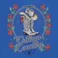 thumbnail image 3 of Outlaw Country Cowgirl Boots And Roses Women's V-Neck T-shirt Western Rodeo Floral Cowgirl Hat Vintage Southern Rustic Tee, 3 of 7