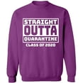 thumbnail image 2 of OXI Crewneck Sweatshirt - Straight Outta Quarantine Class of 2020,Basic Casual Sweatshirts for Men's and Women Fleece Sweatshirt Long Sleeve - Purple Large, 2 of 2