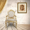 thumbnail image 3 of Kristian Zahrtmann 20x23 Gold Ornate Framed and Double Matted Museum Art Print Titled - Queen Caroline Mathilda (Study for the 1873 Work; Scene from Christian Vii's Court) (&nbsp;1872), 3 of 4