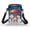 Christmas Snowman, variant on HELLHERO White Tiger Pattern Sling Bag for Adults Double Zipper Women Messenger Bag Polyester Double Deck