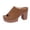 A-Brown, variant on Women's Chunky Block Heels Sandals Slip-On Platform High Heel Summer Open Toe Comfy Dress Shoes for Work Party Daily Black Size 6.5