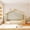 Full Natural, variant on Jopath Twin Size Floor Bed, Wood Bed with Slatted Base House Bed Frame with Fence for Kids Teens Girls Boys White