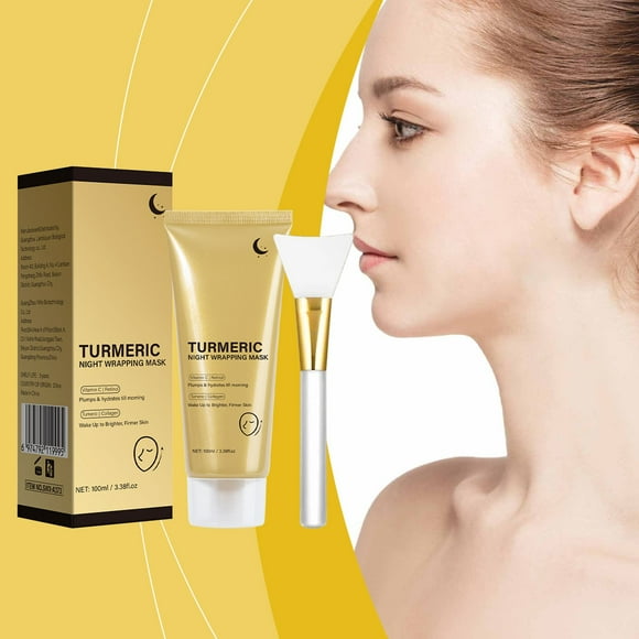 ABPWLY Turmeric Overnight Wrapping Peel Off Mask - Nourishes Dull Uneven With Hydrolyzed for Glowing and Improved Elasticity Clearance Face Masks Skincare Canada Days Facial Mask Sheet Mask