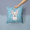 thumbnail image 2 of Winter Snowflake Dog Face Design Fabric Decorative Pillow, 2 of 4