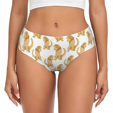 Womens Underwear - Labrador Retriever Dog No.1007 No Show Seamless Underwear for Women  Soft Stretch Womens Panties  Hipster Ladies Panties Bikini Underwear Briefs