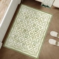 thumbnail image 2 of BERTHMEER 2'x3' Small Area Rugs for Bathroom Bedroom Entryway Kitchen Entrance Dorm Non Slip Washable Green Floral Vintage Traditional Oriental Accent Flower Rugs, Multicolor, 2 of 6