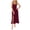 Wine, variant on Einccm Women Summer Sleeveless Midi Dress Casual Flowy Polyester Dress for Beach Vacation, Date Night, Weddings and Parties