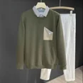thumbnail image 2 of Sudaderas para hombre, otoño coreano, jersey de algodón 100℅, nuevas y originales, ropa de calle de alta marca, ofertas de ropa de lujo, polos XL para hombre, 2 of 4