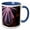 Blue/White, variant on 3drose, Ferris Wheel Carnival Amusement Park Night Lights, 11oz Magic Transforming Mug