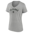 thumbnail image 2 of Women's Heathered Gray Los Angeles Kings Team Arc V-Neck T-Shirt, 2 of 3