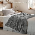 thumbnail image 3 of Rabbit Plush Fleece Blankets Lightweight 540 Gsm Reversible Throws For Sofa, 3 of 6