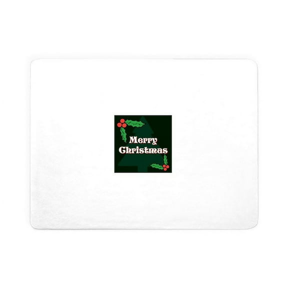 CafePress - Merry Christmas - Large Sherpa Fleece Throw Blanket 80" x 60"