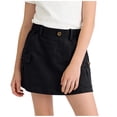 thumbnail image 2 of FRSASU Girls Cargo Skirt Low Waist Button Bodycon Mini Parachute Shorts Skirt Summer Kids Casual Daily Skirts with Pockets Black, 2 of 6